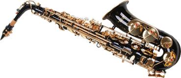 Karl Glaser Alt Saxophon, schwarz/gold, mit Koffer